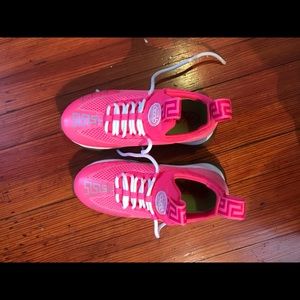 Hot pink Versace Chain Reaction Sneakers